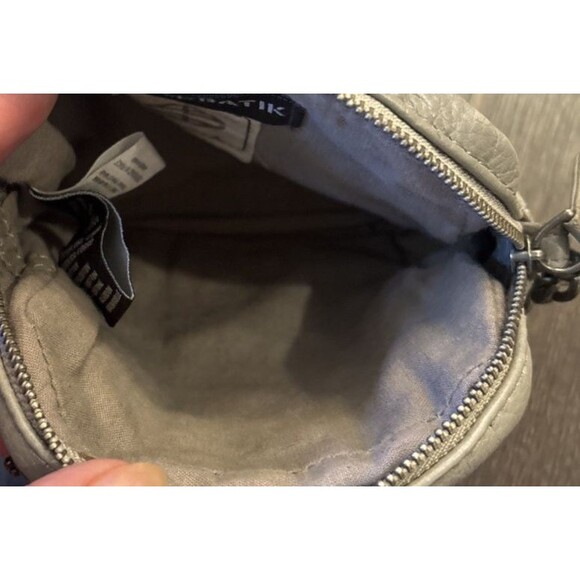 ANTIK BATIK Gray Leather Boho Fashionable Beaded Mini Bag with Chain Strap - Picture 10 of 11